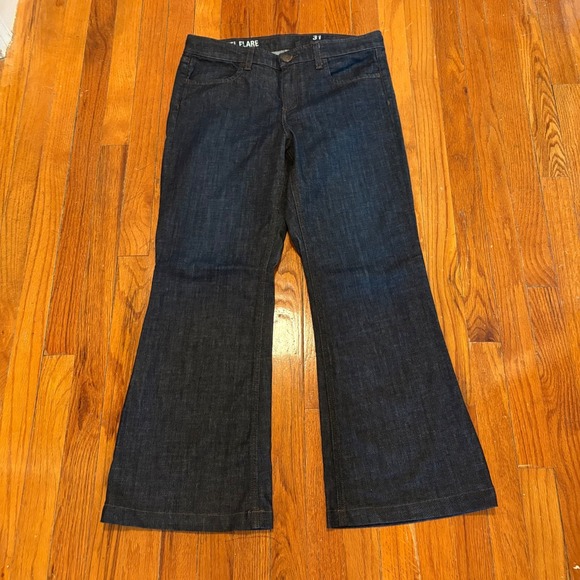 J.CREW Denim - J Crew Womens 31 High Heel Flare Jeans Blue Dark Fade Made in USA